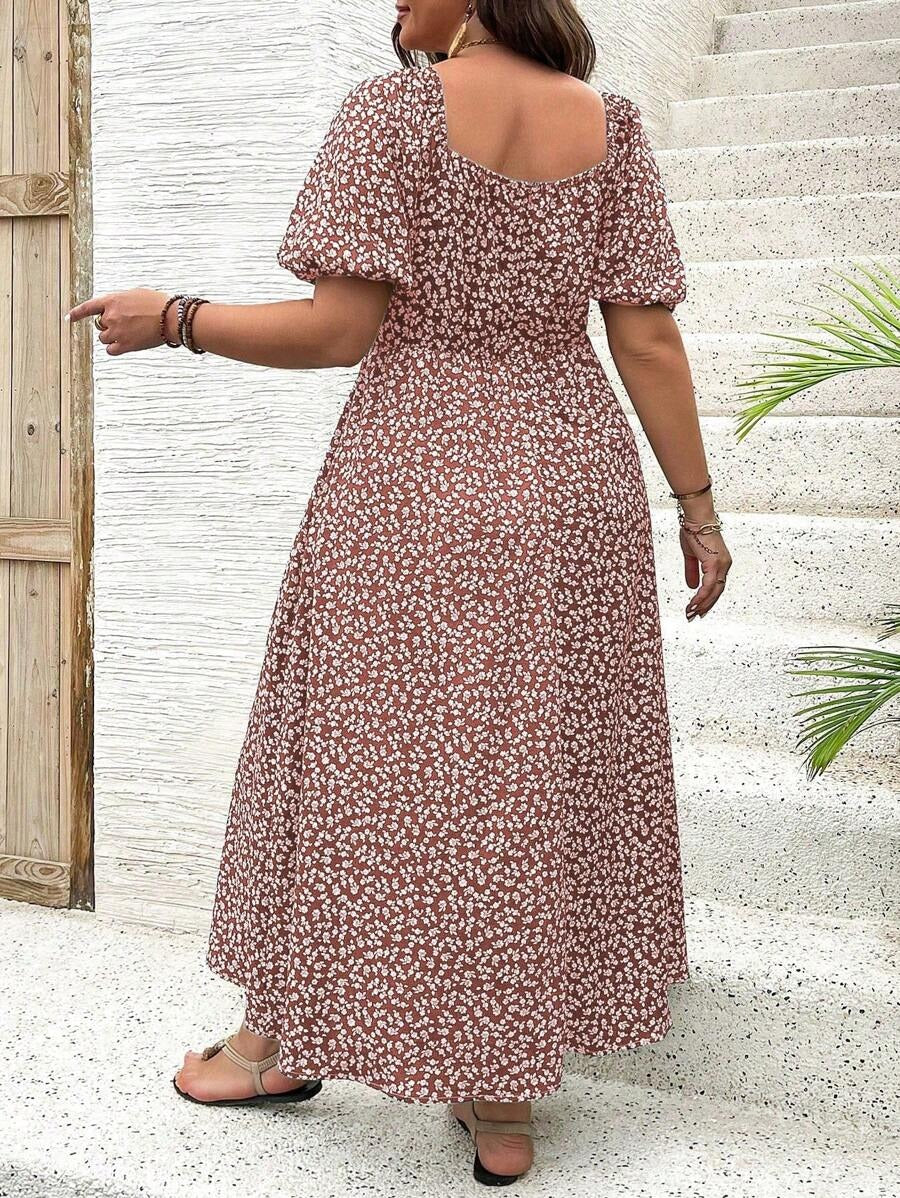 Ellie - Elegant Floral Midi Dress