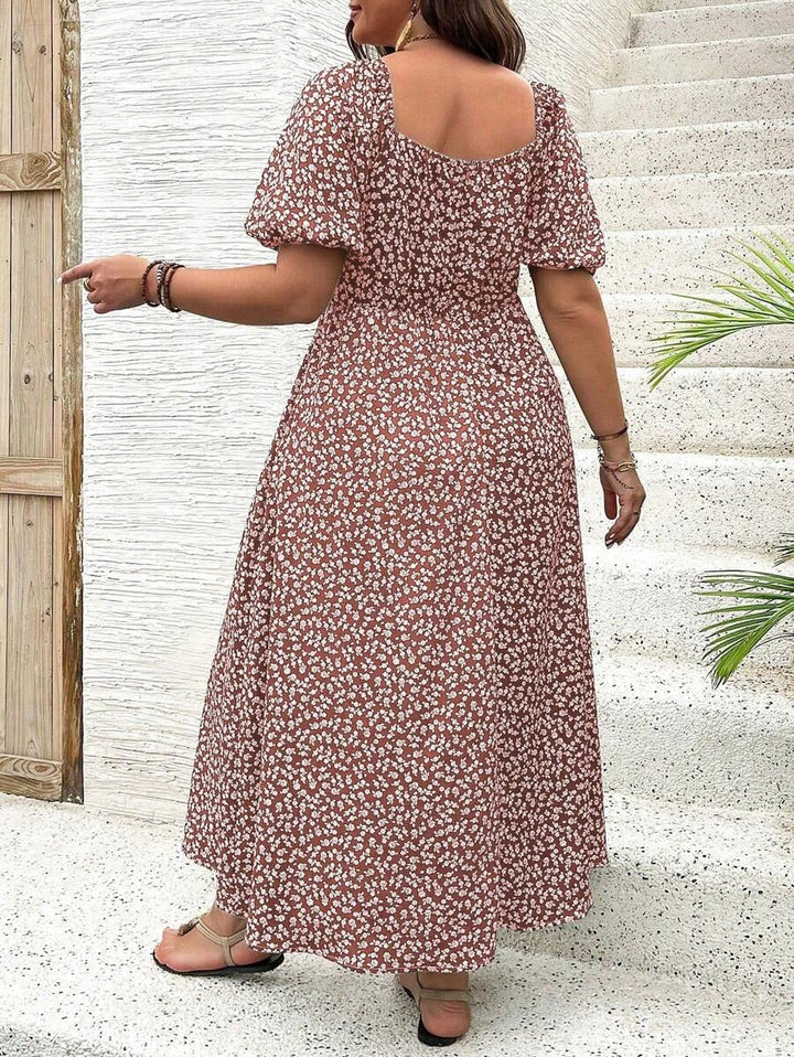 Ellie - Elegant Floral Midi Dress