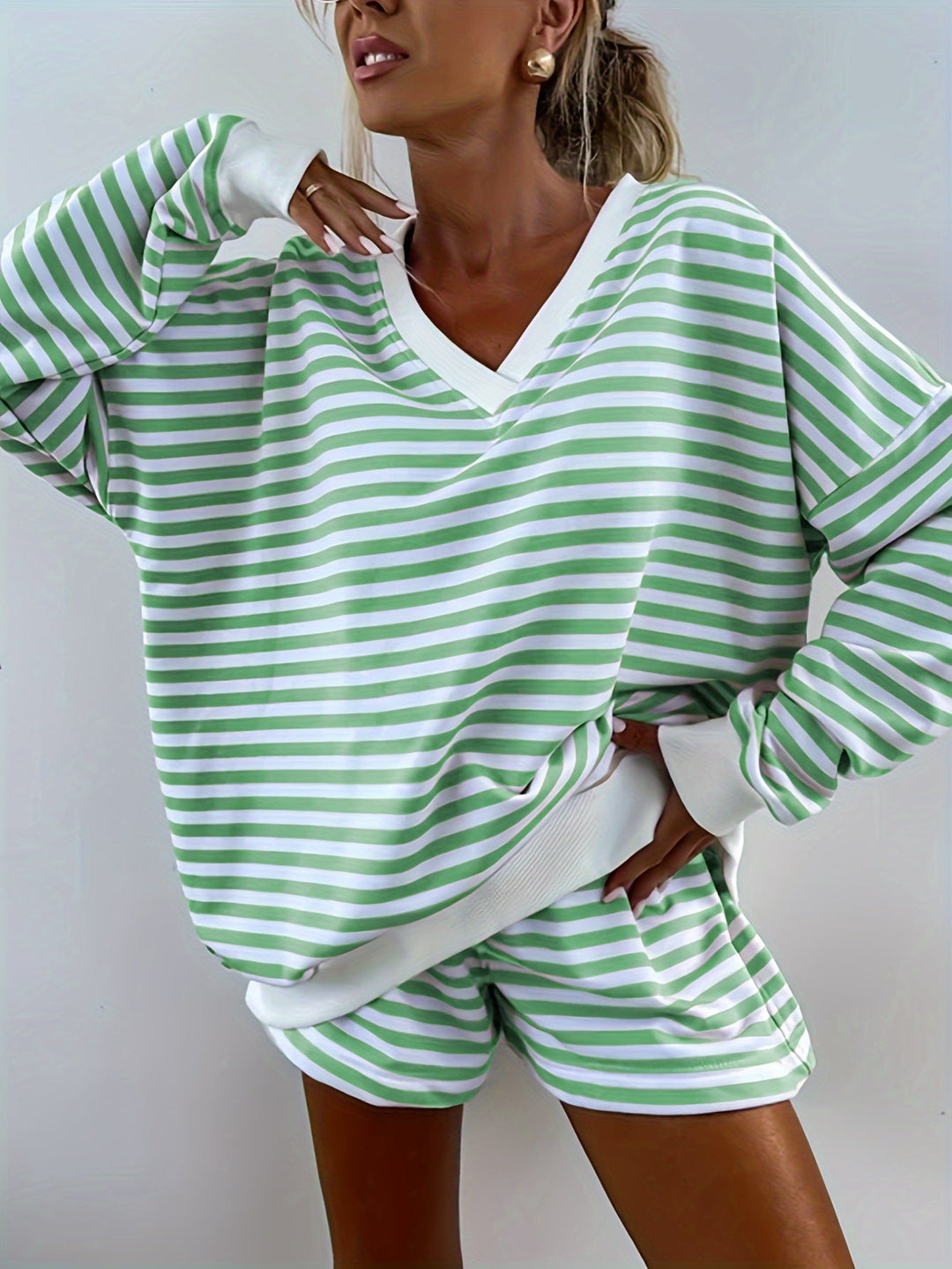 Brooklyn – Casual Striped Lounge Set