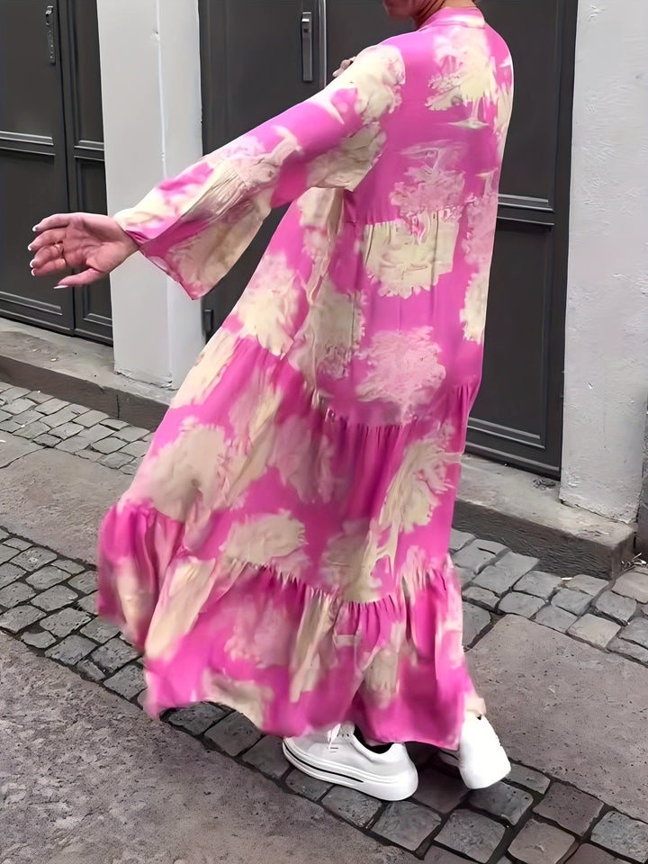 Hannah - Stylish Floral Print Casual Dress
