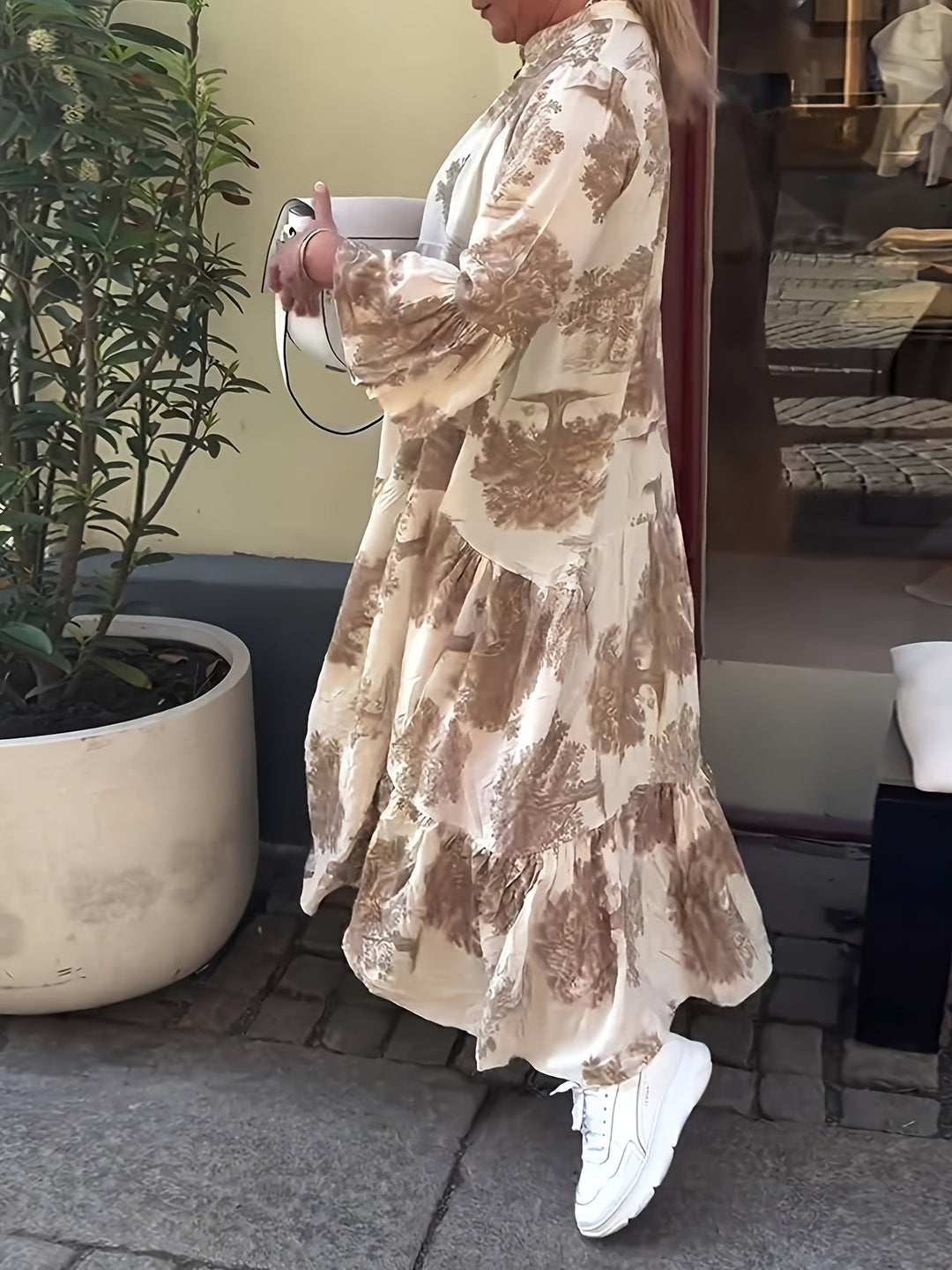 Hannah - Stylish Floral Print Casual Dress