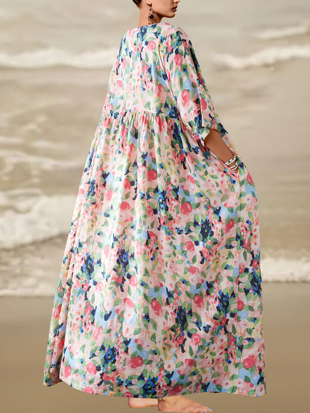 Valerie - Comfortable Floral Maxi Dress