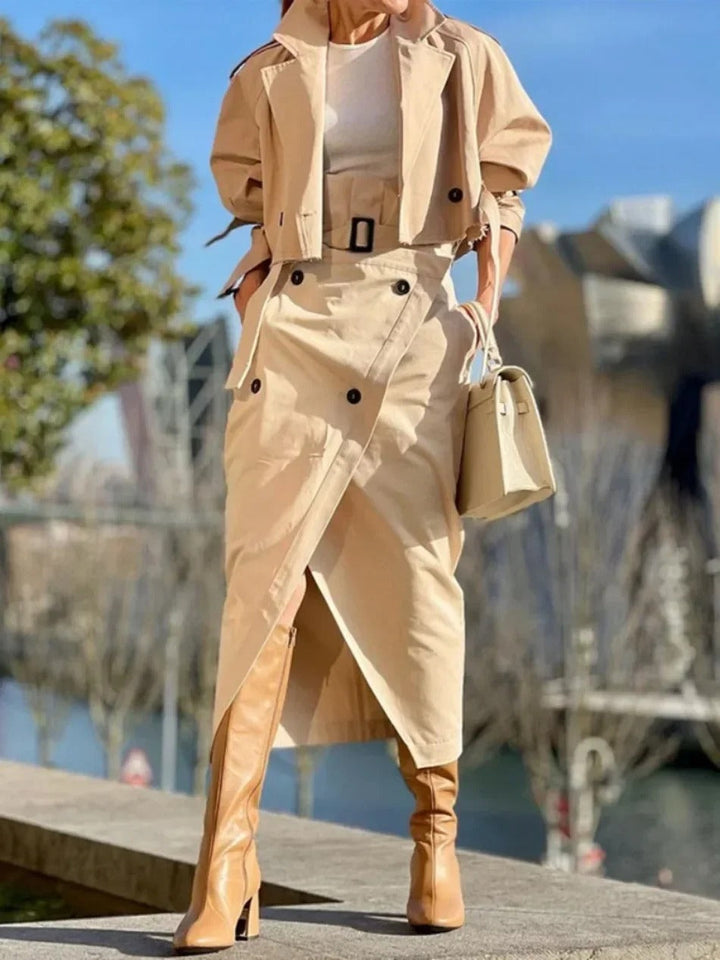 Zoe™- Elegant Jacket and Wrap Skirt Set