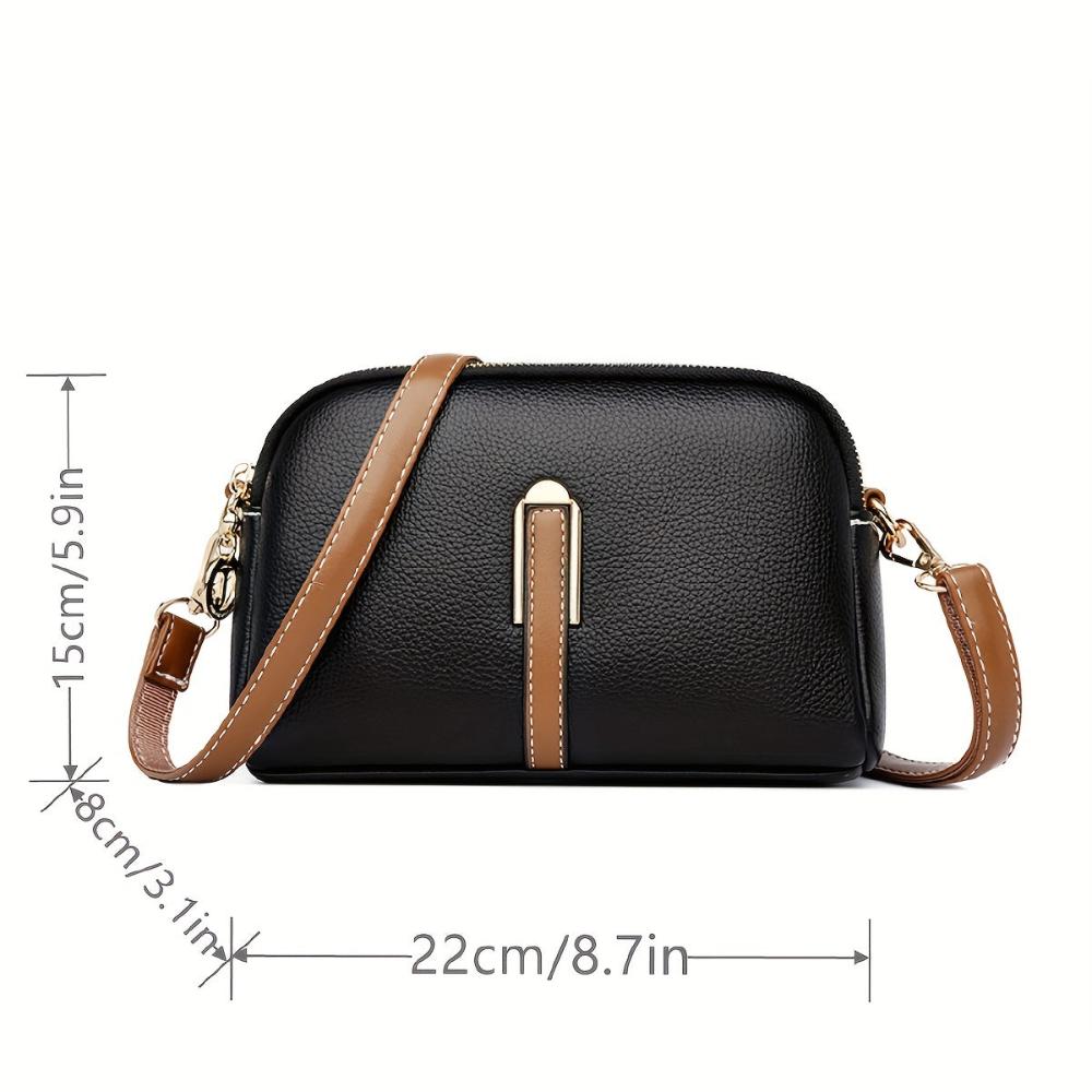 Mila Litchi Textured Crossbody Bag
