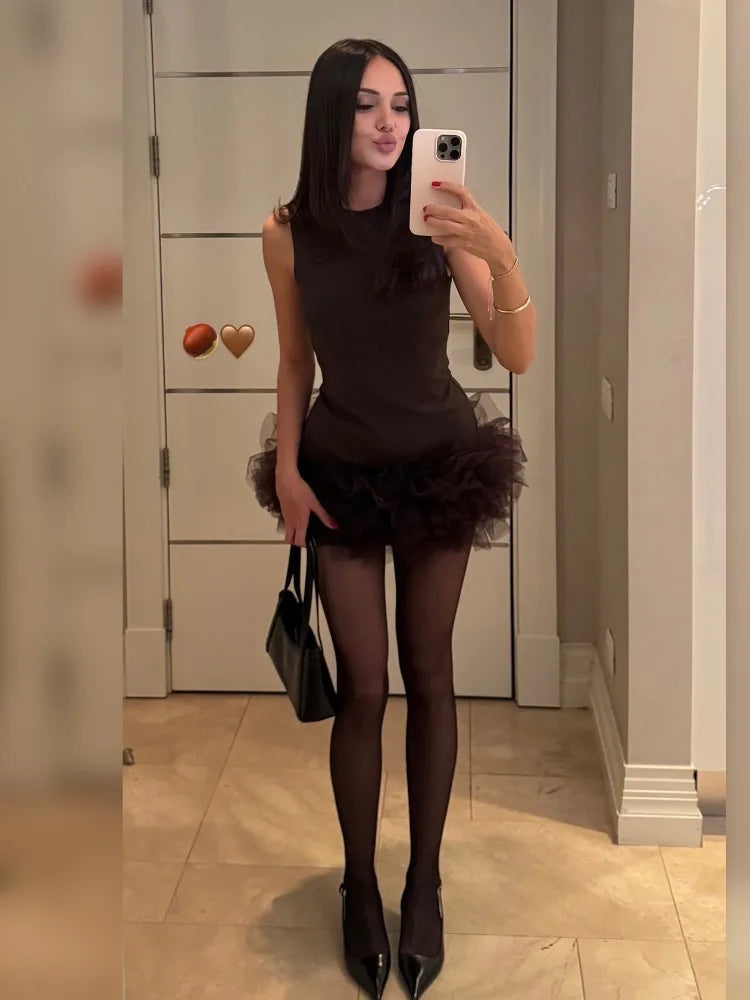 Grace - Chic Mesh Mini Dress