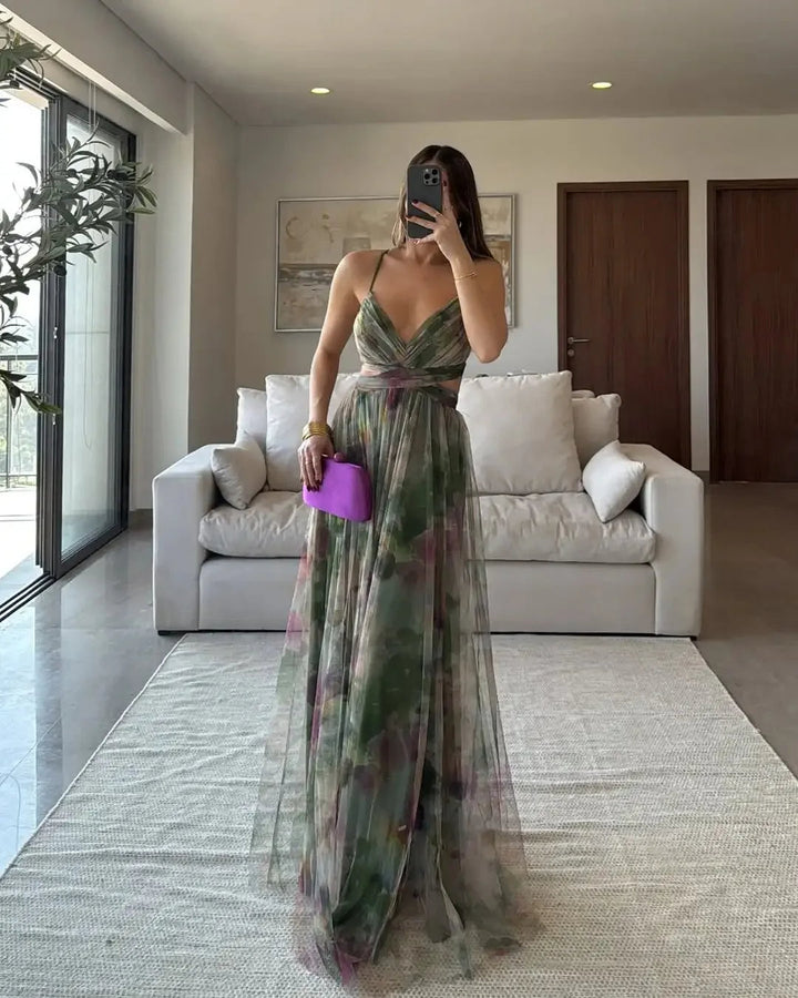 Scarlett™ - Long Handmade Floral Dress