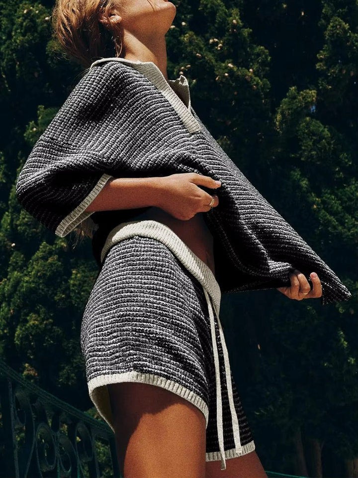 Sophia™ - Elegant Striped Knit Set