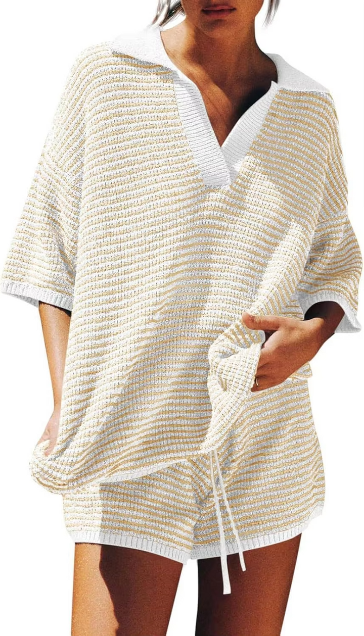 Sophia™ - Elegant Striped Knit Set