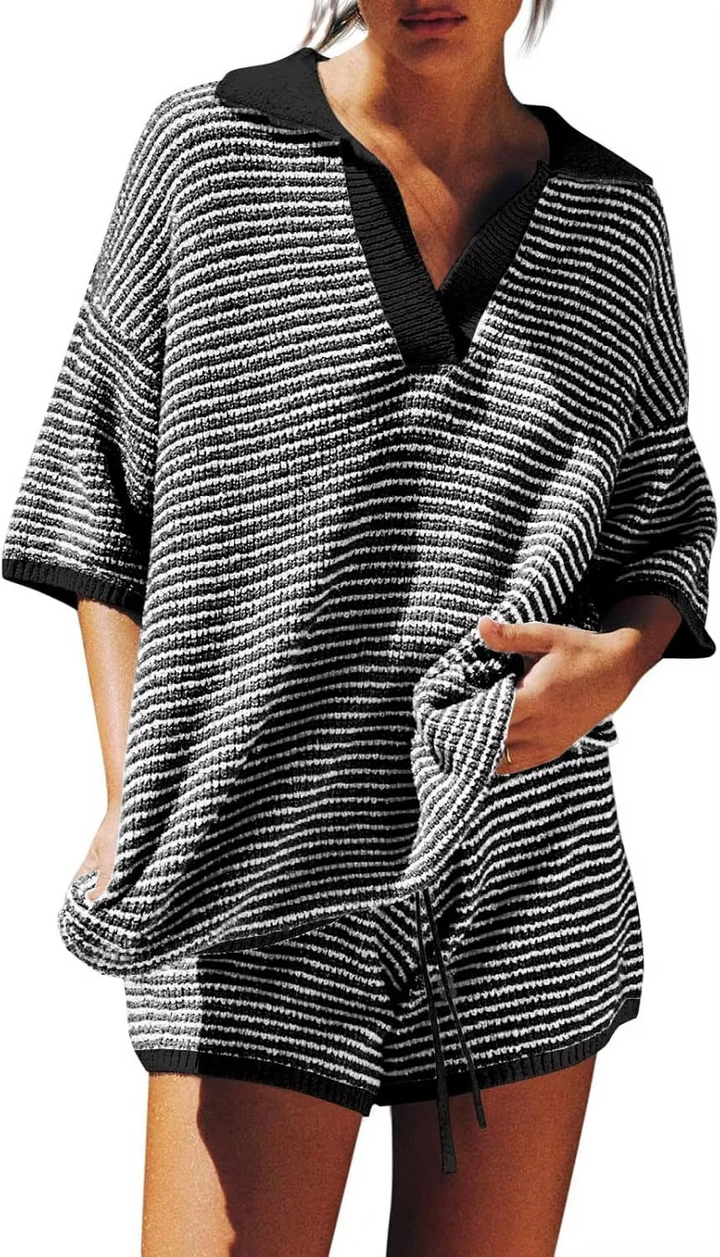 Sophia™ - Elegant Striped Knit Set