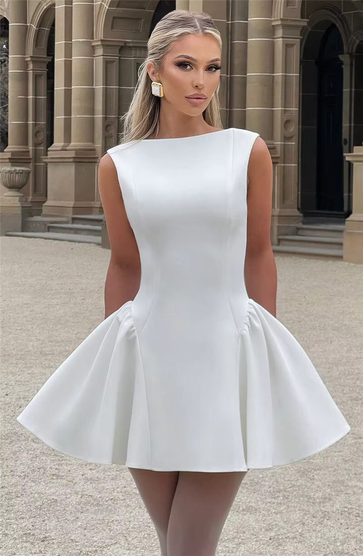 Zoe™ - Stylish Backless High Waist A-line Sexy Mini Dress