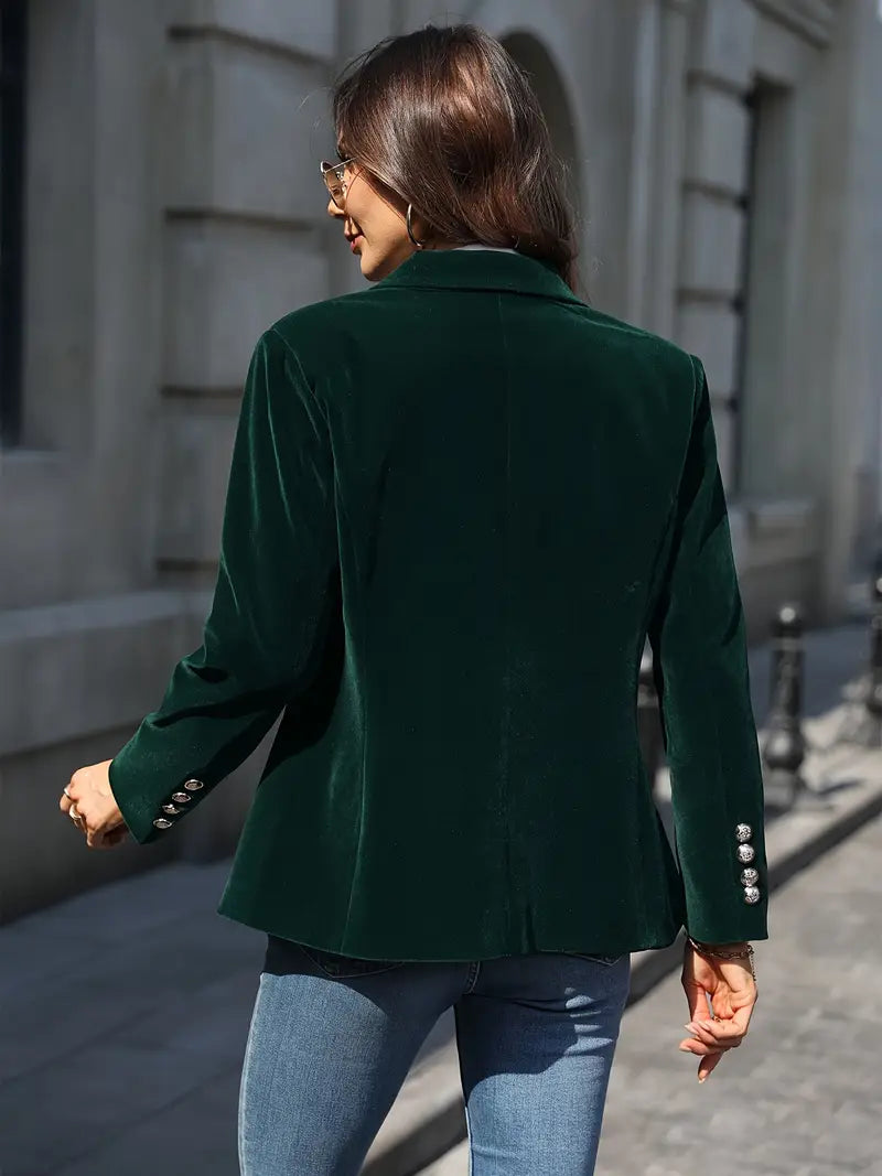 Violette I Tailored Blazer with Gold Buttons