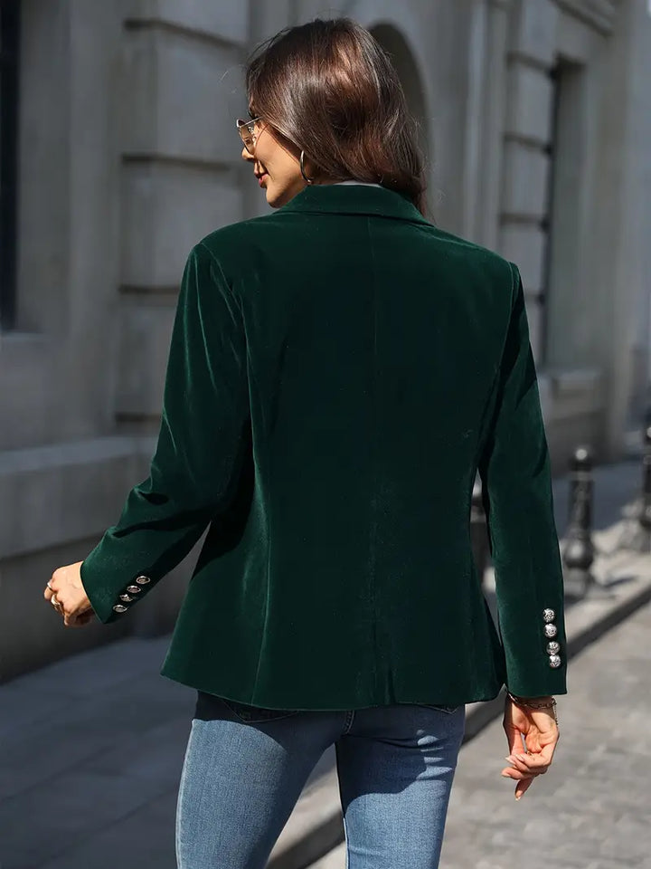 Violette I Tailored Blazer with Gold Buttons