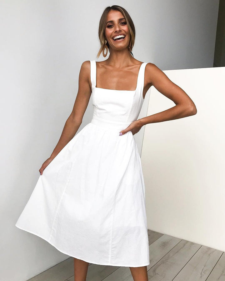 Anna - Timeless Square Neck Dress