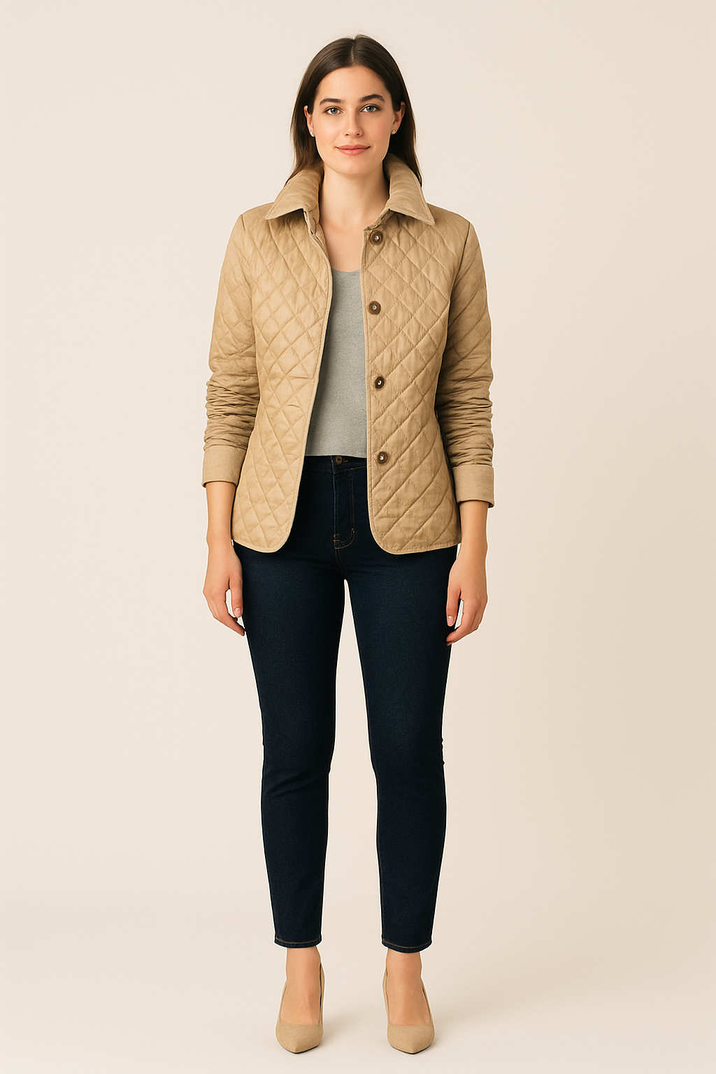 Quilted Coat Button - Lightweight