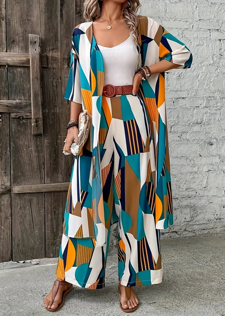 Scarlett™ - Chic Plus Size Geometric Print Set