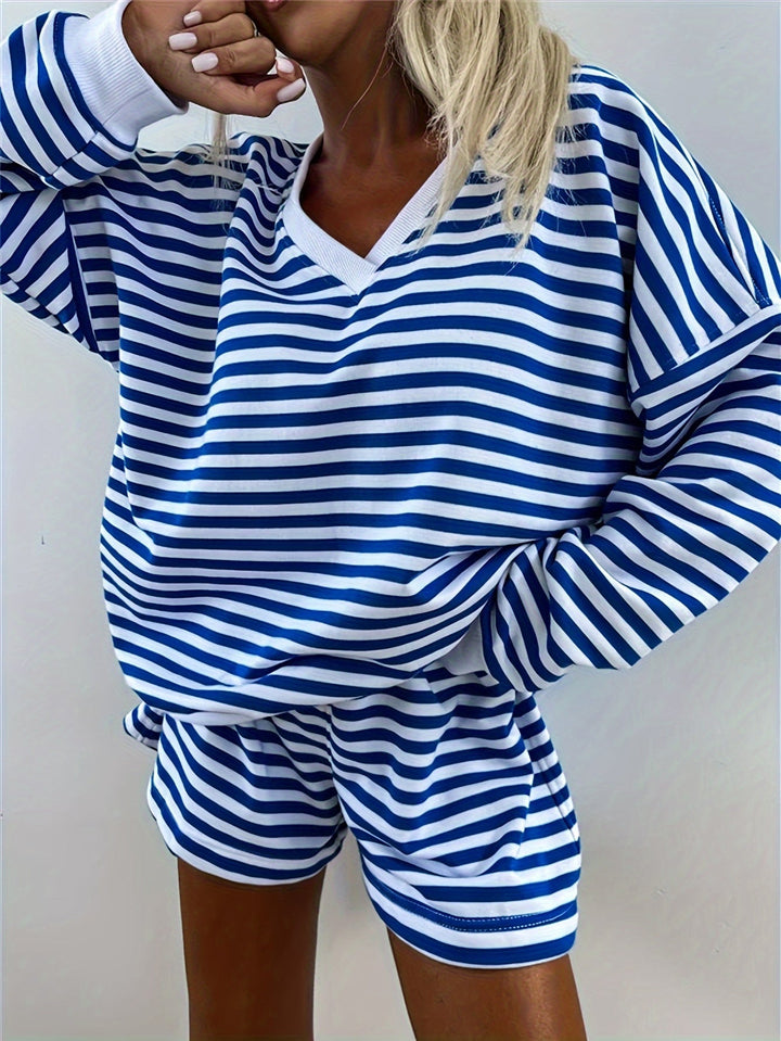 Brooklyn – Casual Striped Lounge Set