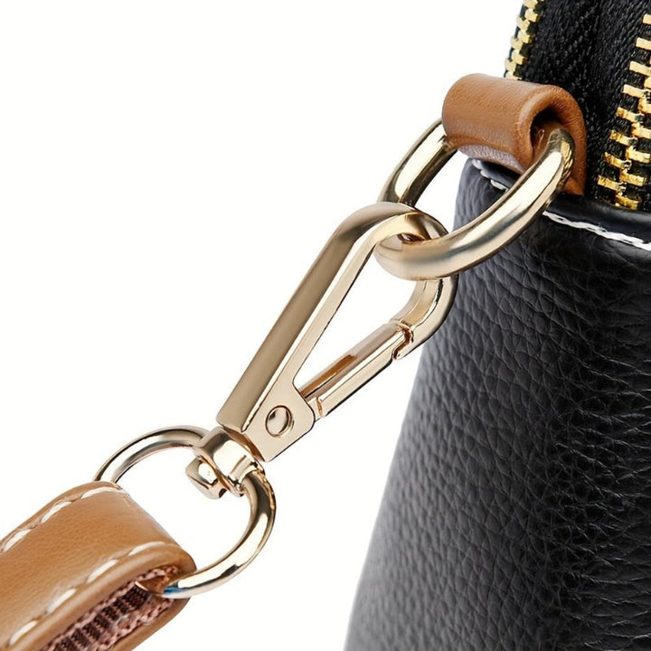 Mila Litchi Textured Crossbody Bag
