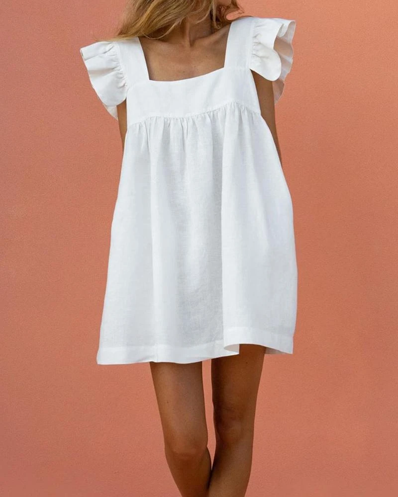 Alyssa - Effortless Flutter Sleeve Dress