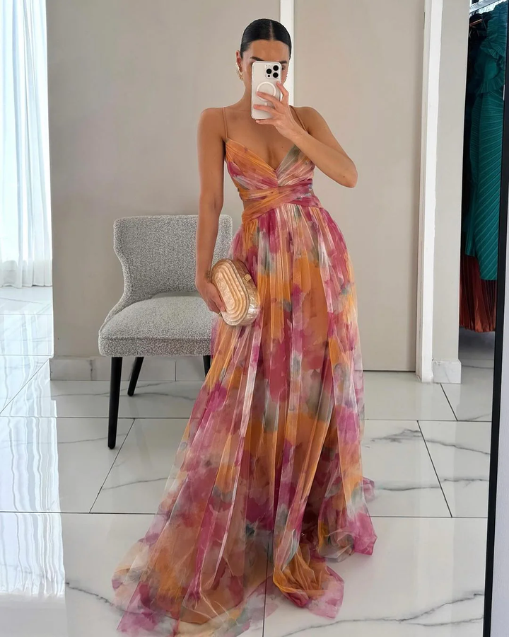 Scarlett™ - Long Handmade Floral Dress