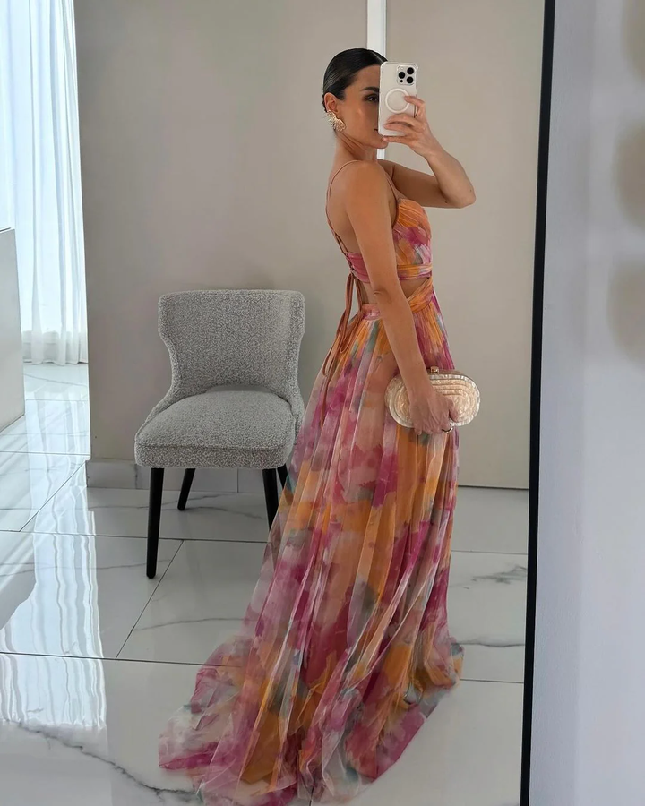 Scarlett™ - Long Handmade Floral Dress