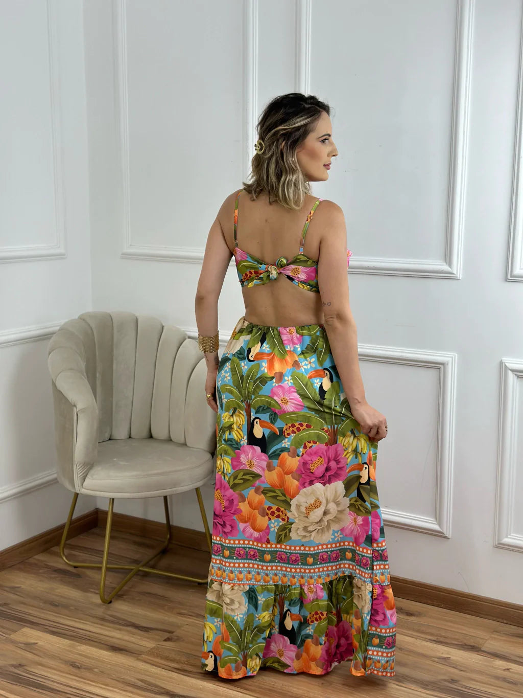 Sara - Backless Spaghetti Strap Dress