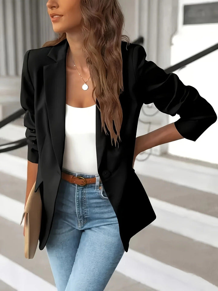 Mary I Classic Solid Color Blazer