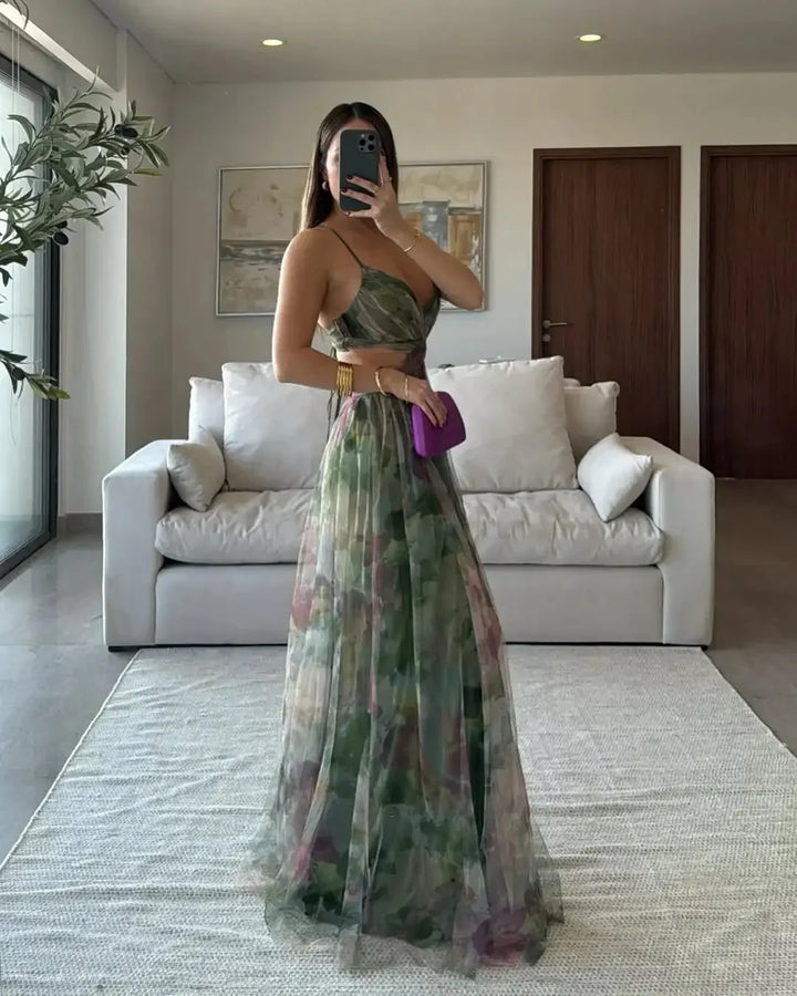 Scarlett™ - Long Handmade Floral Dress