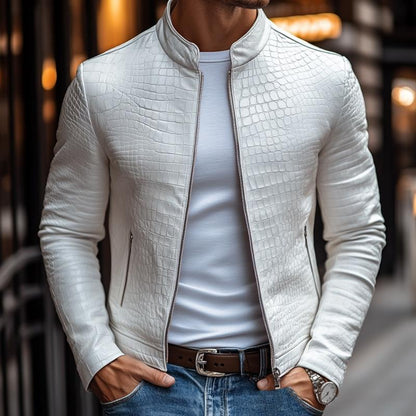 Mason Stone-Tone Leather Jacket