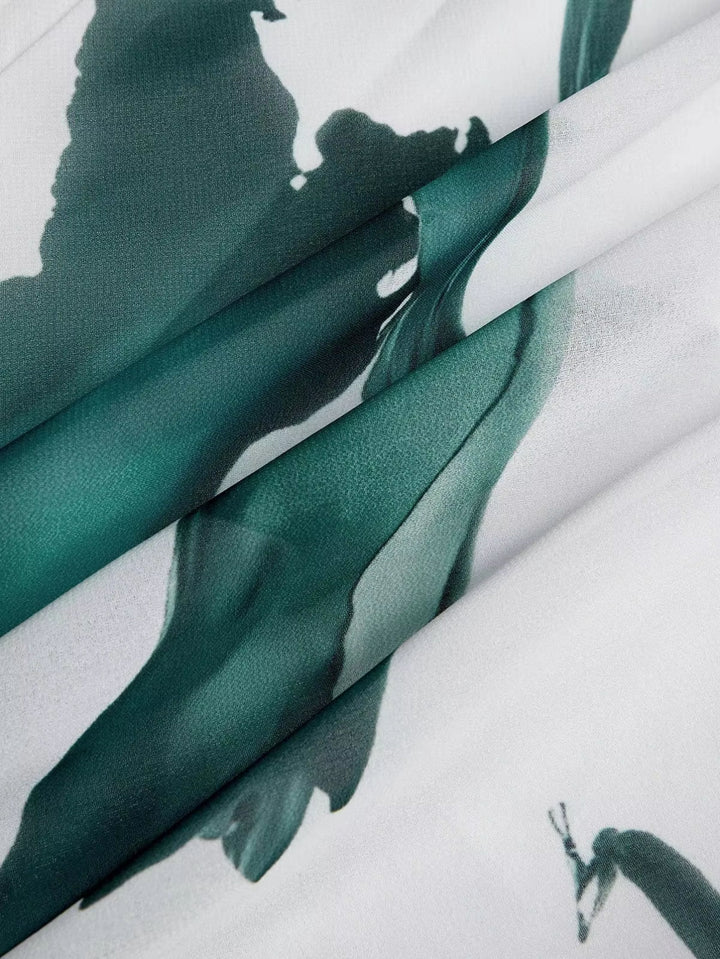 Nayla | Long Watercolour Print Dress