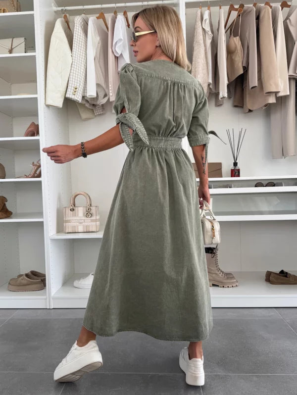 Mia™ - Elegant Dress with Buttons