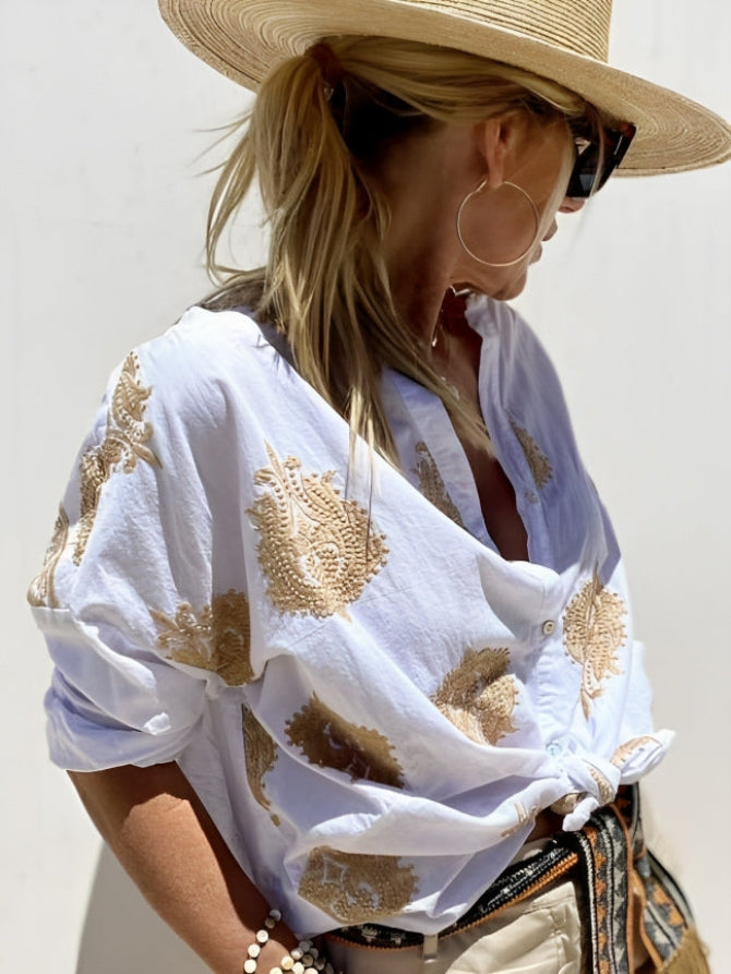 Simone™ | Ibiza Style Chic Blouse