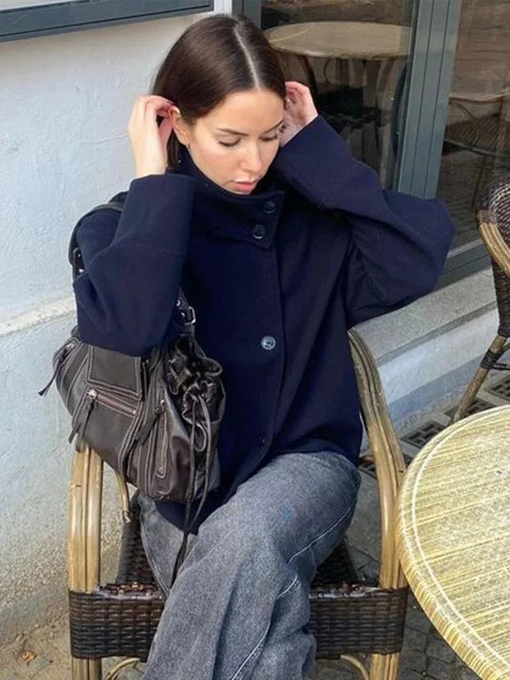Rosalia I Elegant Jacket with Stand Collar for Autumn