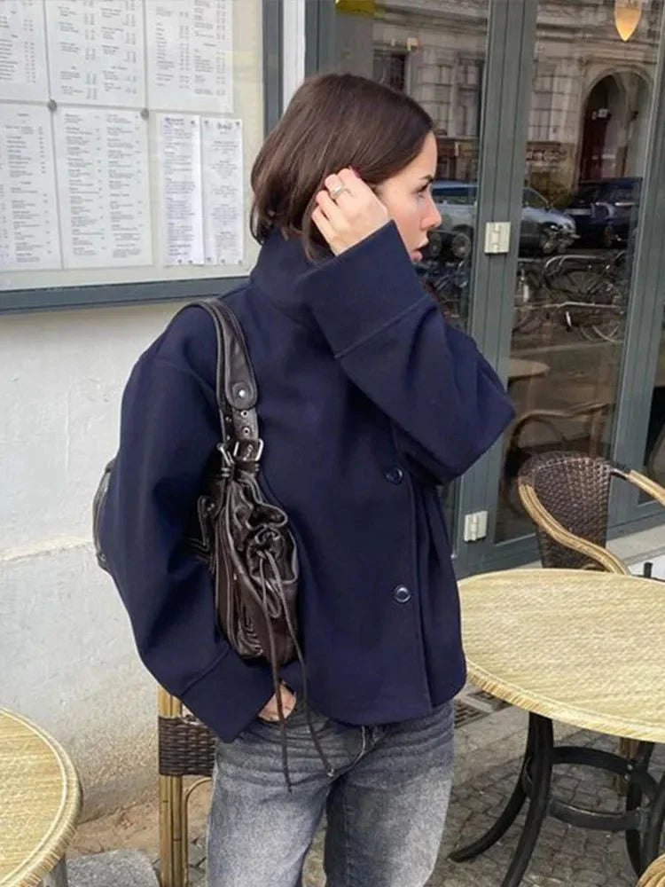 Rosalia I Elegant Jacket with Stand Collar for Autumn
