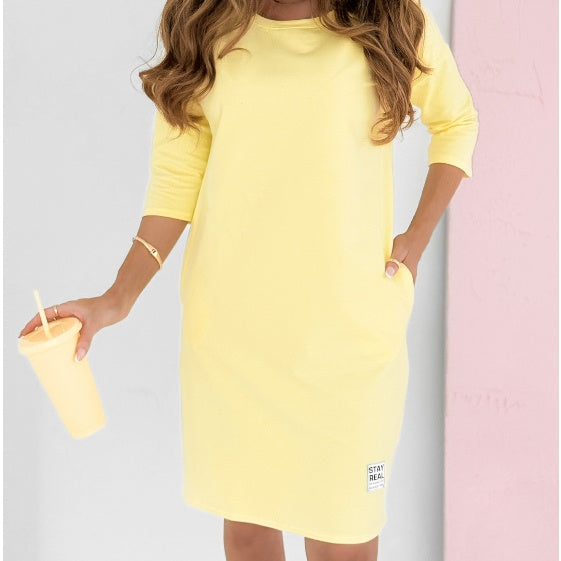 Mira | 3/4 Sleeve Dress with Pockets
