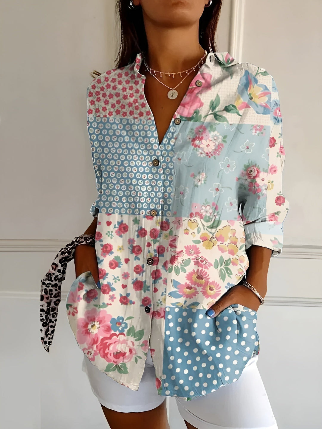Lyssa™ | Floral Button-Up Blouse