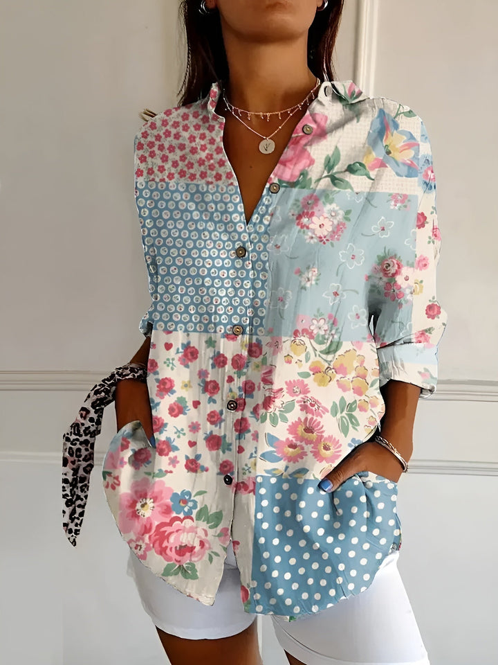 Lyssa™ | Floral Button-Up Blouse