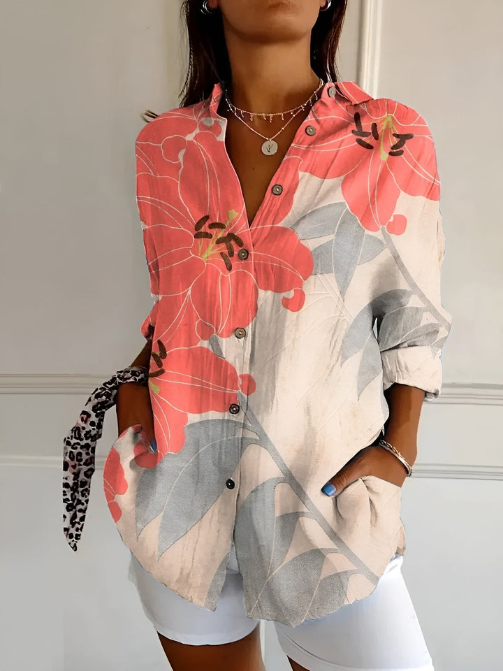 Roxane™ | Light Cotton Floral Blouse