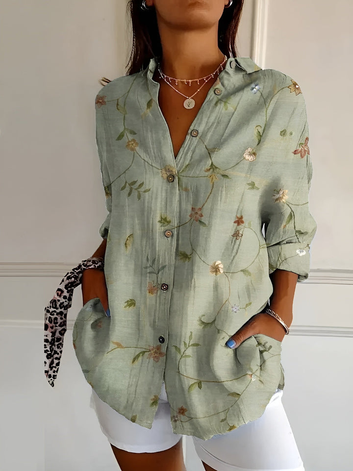 Roxane™ | Light Cotton Floral Blouse