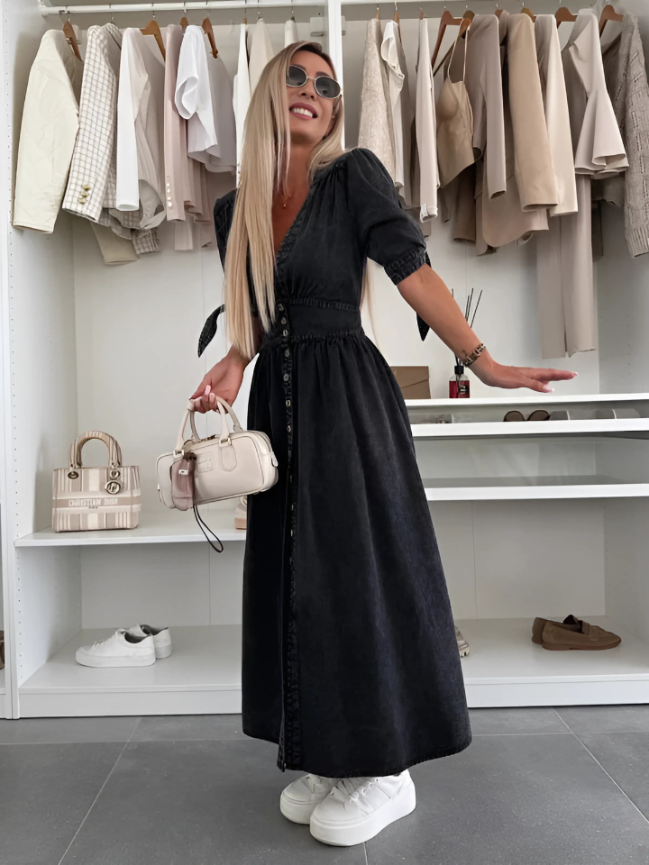 Mia™ - Elegant Dress with Buttons
