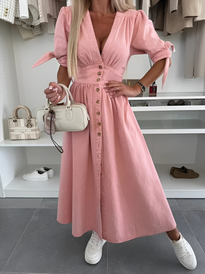 Mia™ - Elegant Dress with Buttons