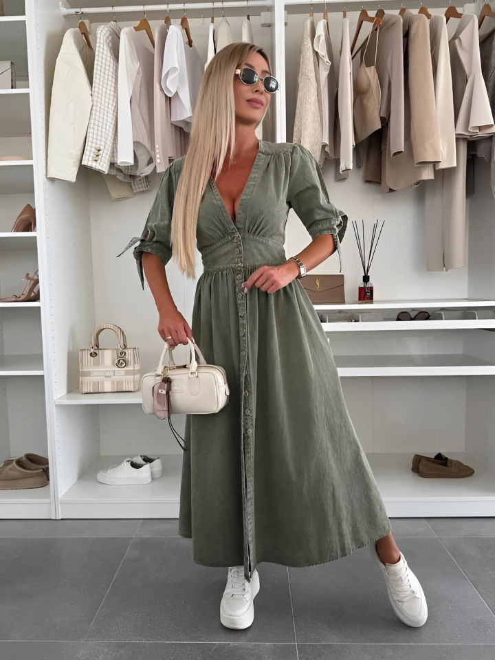 Mia™ - Elegant Dress with Buttons