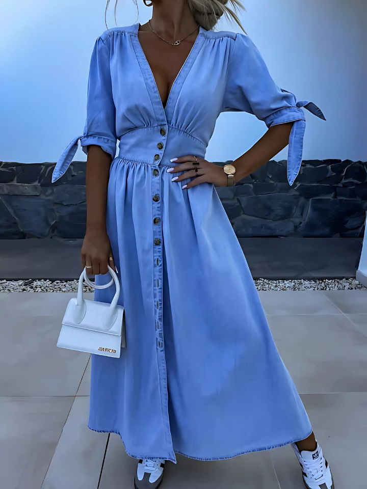 Mia™ - Elegant Dress with Buttons